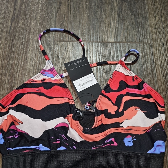 IconSwim Womens High Waisted Bikini Set Sz S Multicolor, Beach,Vacation - Picture 2 of 13